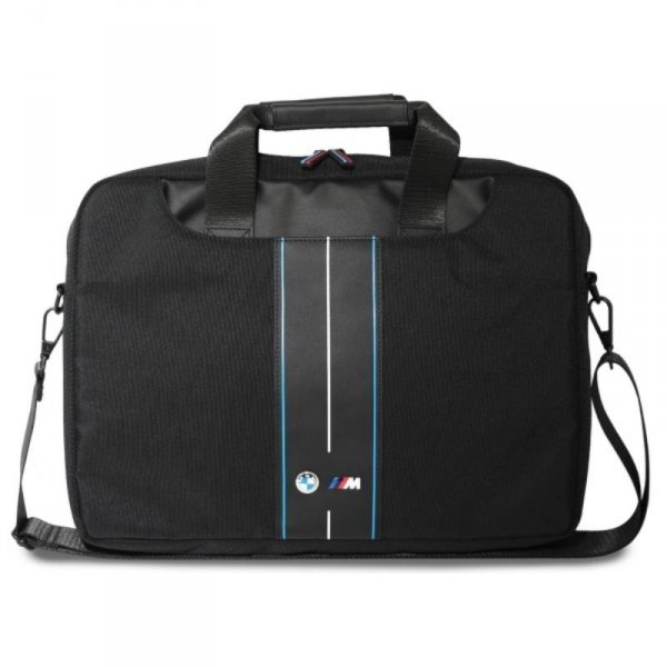 BMW Nylon Blue Stripe - Torba na notebooka 16&quot; (czarny)