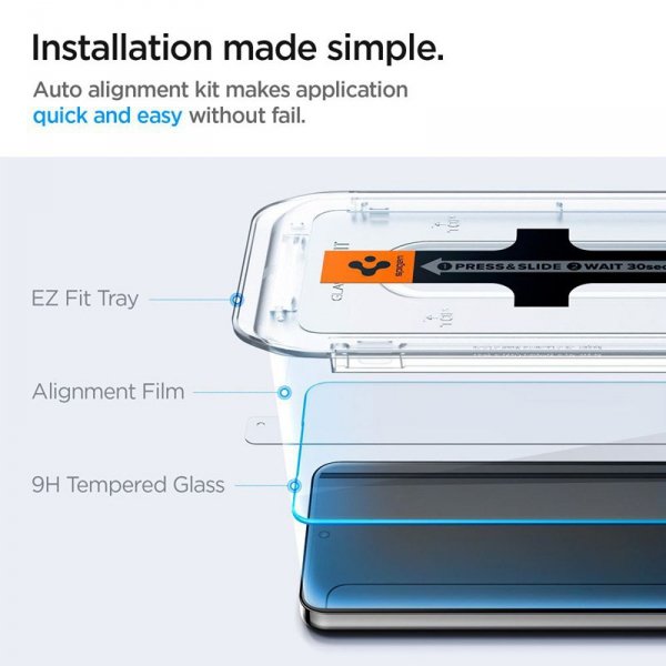 Spigen GLAS.TR EZ FIT 2-Pack - Szkło hartowane do Samsung Galaxy S25 / S24 (2 sztuki)