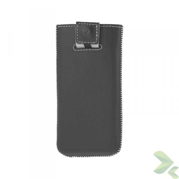 Valenta Pocket Stripe - Skórzane etui wsuwka (czarny)