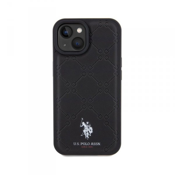 US Polo Assn Yoke Pattern - Etui iPhone 15 (czarny)