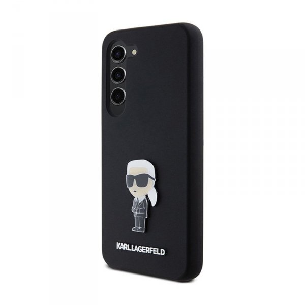 Karl Lagerfeld Silicone Ikonik Metal Pin - Etui Samsung Galaxy S24 (czarny)