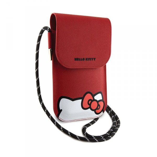 Hello Kitty Leather Hiding Kitty Cord - Torebka crossbody na telefon (czerwony)