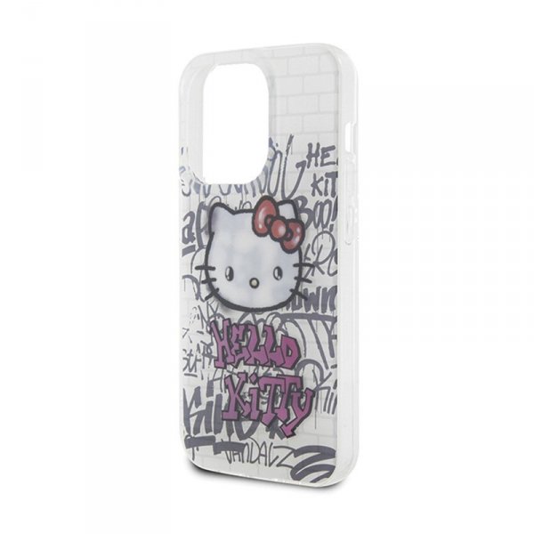 Hello Kitty IML Kitty On Bricks Graffiti - Etui iPhone 15 Pro Max (biały)