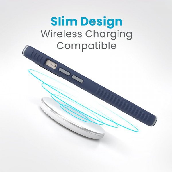 Speck Presidio2 Grip - Etui iPhone 16e / iPhone 15 / iPhone 14 / iPhone 13 (Coastal Blue / Dust Grey / White)