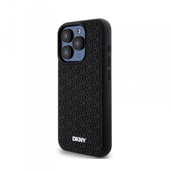 DKNY 3D Rubber Repeat Pattern - Etui iPhone 15 Pro Max (czarny)