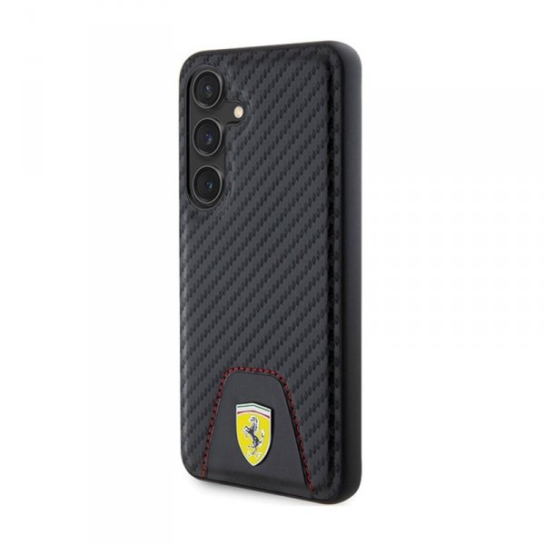 Ferrari Carbon Stitched Bottom - Etui Samsung Galaxy S24 (czarny)