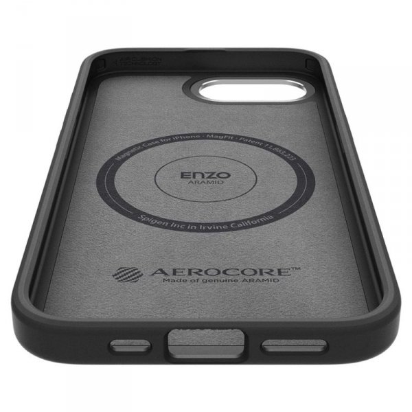 Spigen Enzo Aramid Mag MagSafe - Etui do iPhone 16e (Czarny)