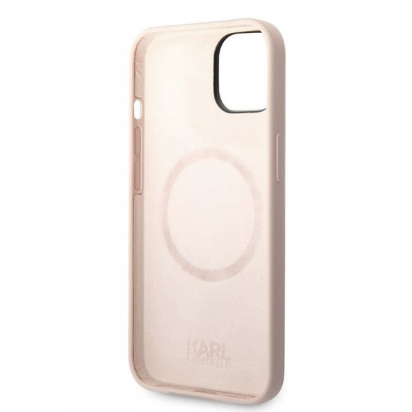 Karl Lagerfeld Silicone Ikonik Karl`s Head MagSafe - Etui iPhone 14 Plus (różowy)