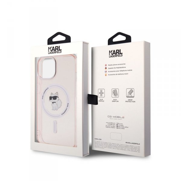 Karl Lagerfeld IML Choupette MagSafe - Etui iPhone 15 (różowy)