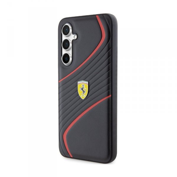 Ferrari Twist Metal Logo - Etui Samsung Galaxy S23 FE (czarny)