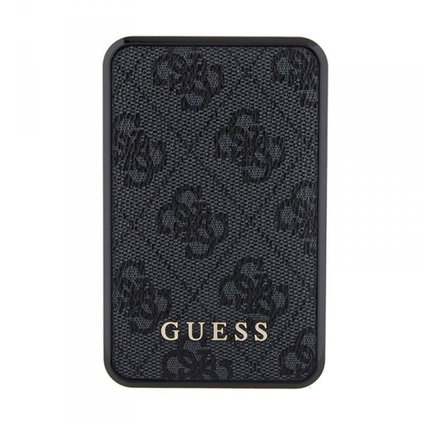 Guess 4G Leather Metal Logo - Power Bank 10000 mAh 18W (czarny)
