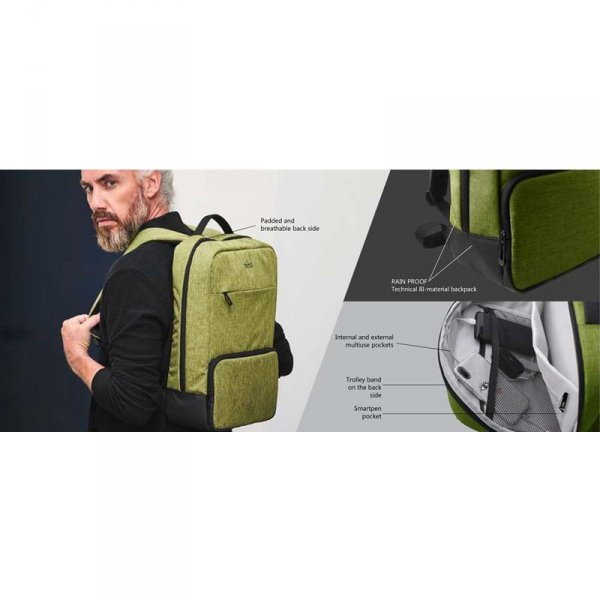 PURO ByMe - Plecak na laptopa 15.6&quot; (limonka)