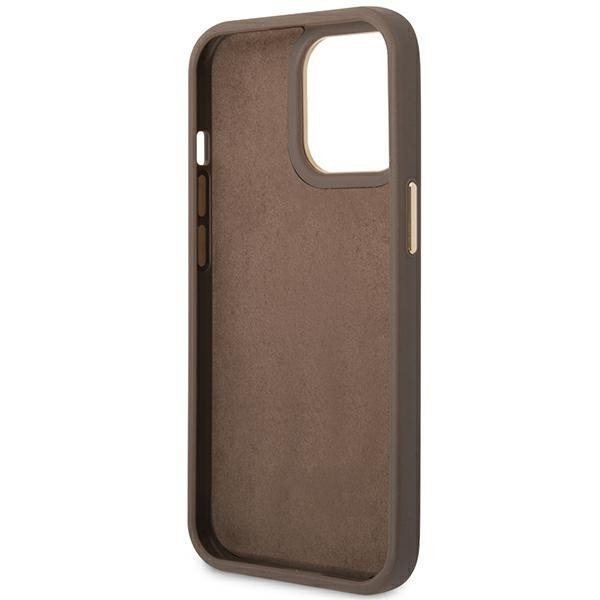 Guess 4G Metal Camera Outline Case – Etui iPhone 14 Pro (Brązowy)