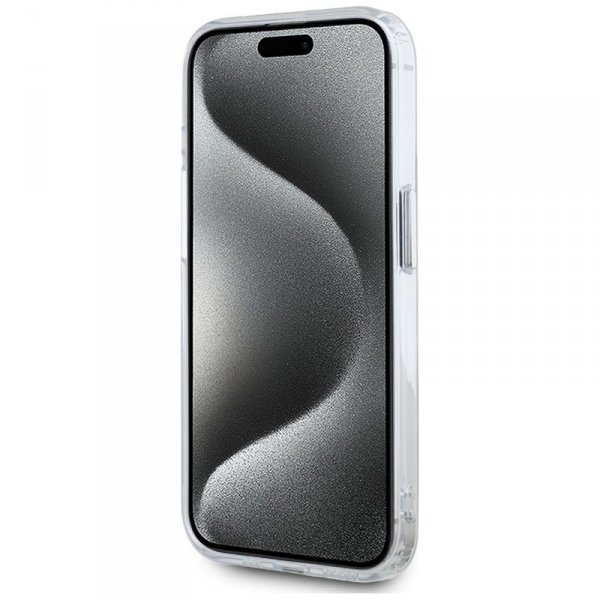 Karl Lagerfeld IML Metal Karl Head MagSafe - Etui do iPhone 15 Pro Max (biały)