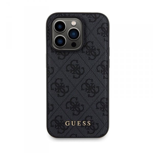 Guess Bundle Pack MagSafe 4G Metal Gold Logo - Zestaw etui + Power Bank 5000mAh MagSafe iPhone 15 Pro (czarny)
