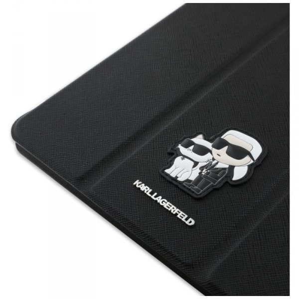 Karl Lagerfeld Book Cover Saffiano Magnetic Karl & Choupette - Etui iPad Pro 11&quot; M4 (2024) (czarny)