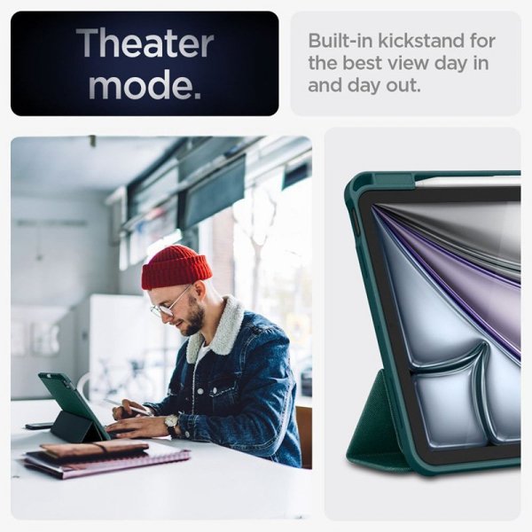 Spigen Urban Fit - Etui do iPad Air 11” M3 (2025) / M2 (2024) / iPad Air 10.9” (5-4 gen.) (2022-2020) (Midnight Green)