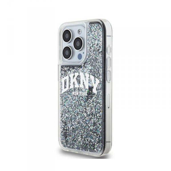 DKNY Liquid Glitter Big Logo - Etui iPhone 13 Pro (czarny)
