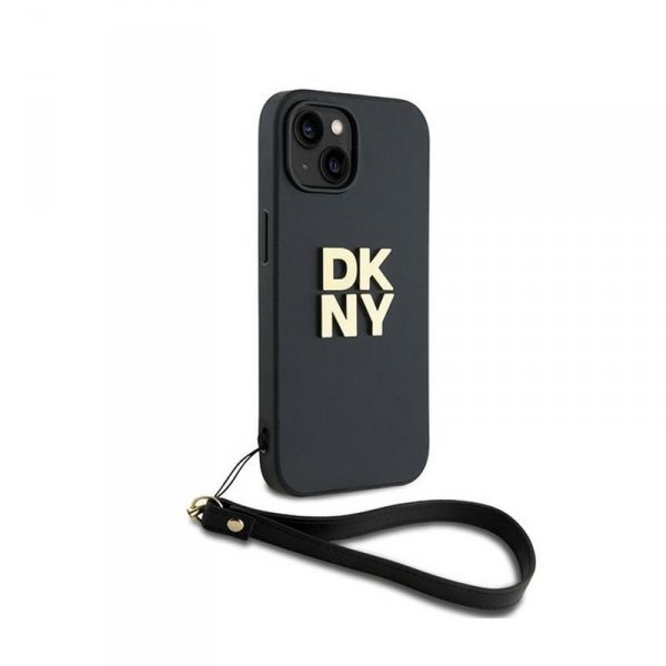 DKNY Wrist Strap Stock Logo - Etui iPhone 15 Plus (czarny)