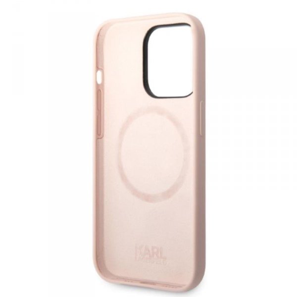 Karl Lagerfeld Liquid Silicone Karl & Choupette MagSafe - Etui iPhone 14 Pro Max (różowy)
