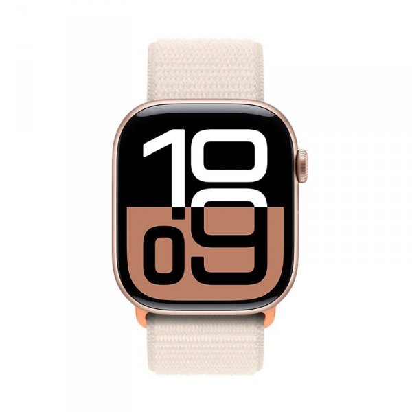 Crong Nylon - Pasek sportowy do Apple Watch 38/40/41/42 mm (Starlight)