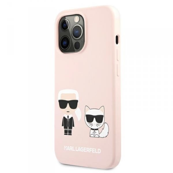 Karl Lagerfeld Slilicone Karl & Choupette - Etui iPhone 13 Pro (różowy)