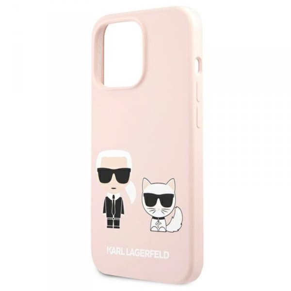 Karl Lagerfeld Slilicone Karl & Choupette - Etui iPhone 13 Pro (różowy)