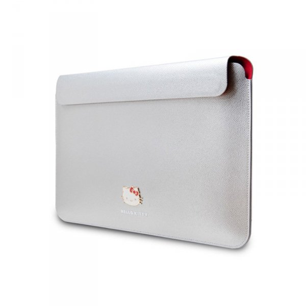 Hello Kitty PU Metal Logo Sleeve - Etui na notebooka 13&quot; / 14&quot; (srebrny)