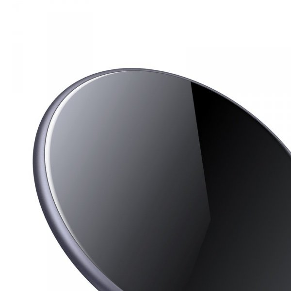 Crong PowerSpot Fast Wireless Charger – Aluminiowa ładowarka bezprzewodowa Qi 15W USB-C z powłoką ze szkła hartowanego (Shadow B