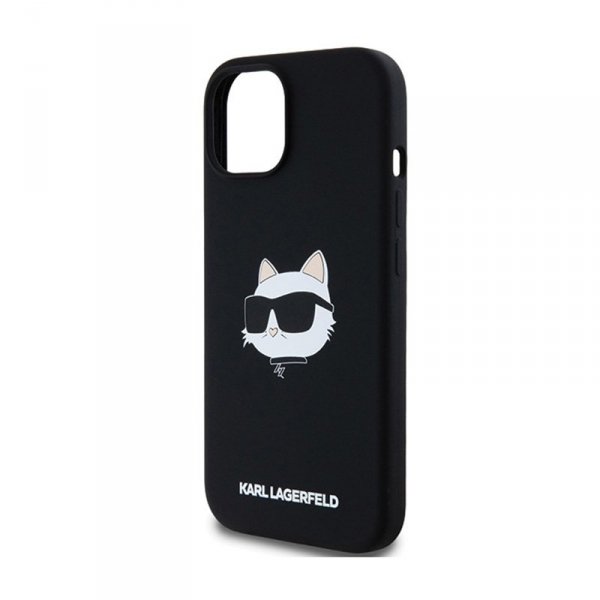 Karl Lagerfeld Silicone Choupette Head MagSafe - Etui iPhone 15 Plus / 14 Plus (czarny)