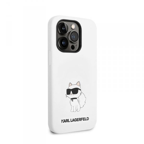 Karl Lagerfeld Silicone NFT Choupette - Etui iPhone 14 Pro (biały)