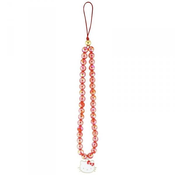 Hello Kitty Pearls Kitty Head - Zawieszka do telefonu (czerwony)