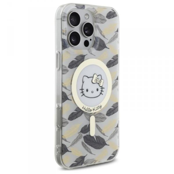 Hello Kitty IML Golden Leaves MagSafe - Etui iPhone 16 Pro Max (biały)