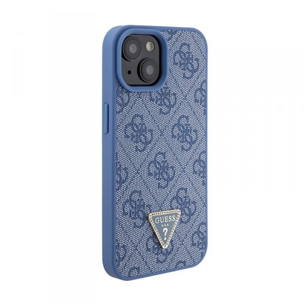 Guess Crossbody 4G Metal Logo - Etui iPhone 15 (niebieski)