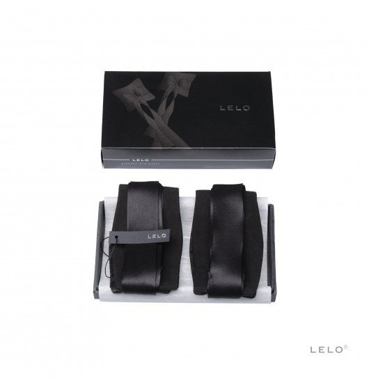 LELO - Etherea Silk Cuffs, czarne