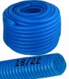 Peszel rura karbowana 18/22mm 50m niebieska do rur pex pp kabli przewodów 320N osłonowa