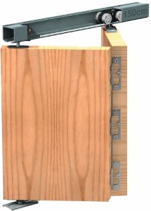 Zestaw okuć drzwi składanych harmonijkowych HERKULES PLUS 1500mm/25kg komplet