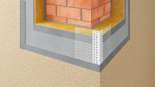 Kątownik narożnik PCV elewacyjny z siatką 25x250cm