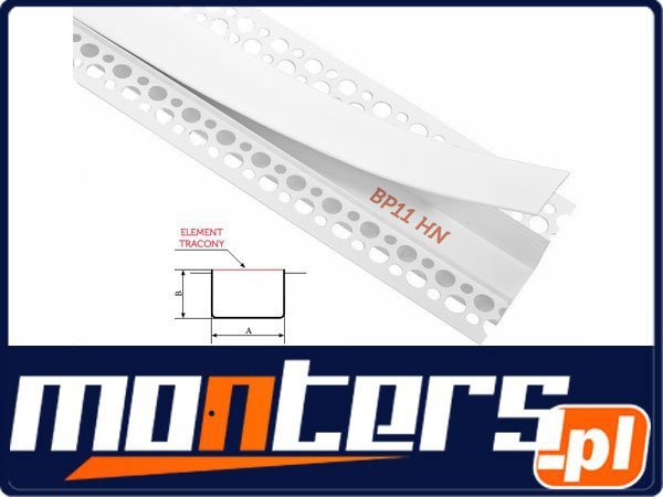 Listwa do boniowania z elem. traconym 20x20mm 3m H2