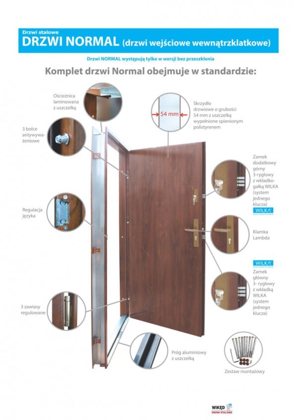Drzwi wejściowe zewnętrzne Wikęd Premium wzór 10