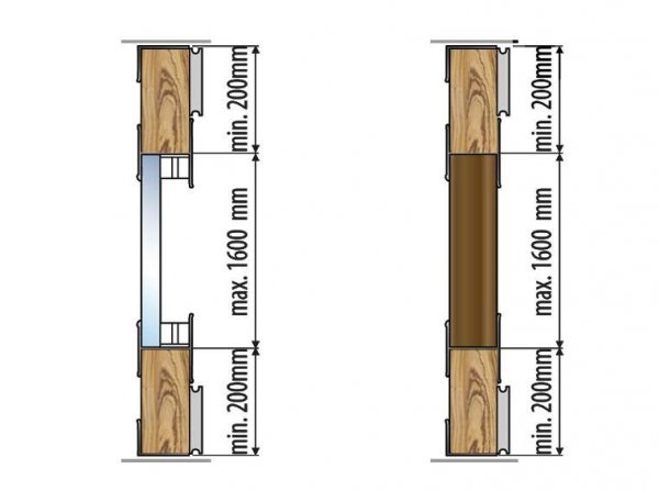 Profil łączący H ARES3 180cm z mocowaniami złoty