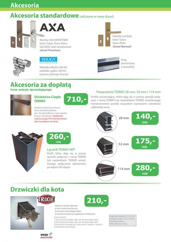Drzwi wejściowe zewnętrzne Wikęd Premium wzór 26f
