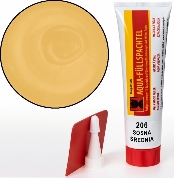 Szpachla AQUA 206 Sosna średnia 150g drewno fornir pcv aluminium metal