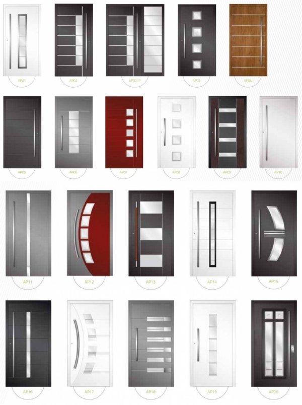 Drzwi wejściowe zewnętrzne Aluprof MB86 wzór AP16
