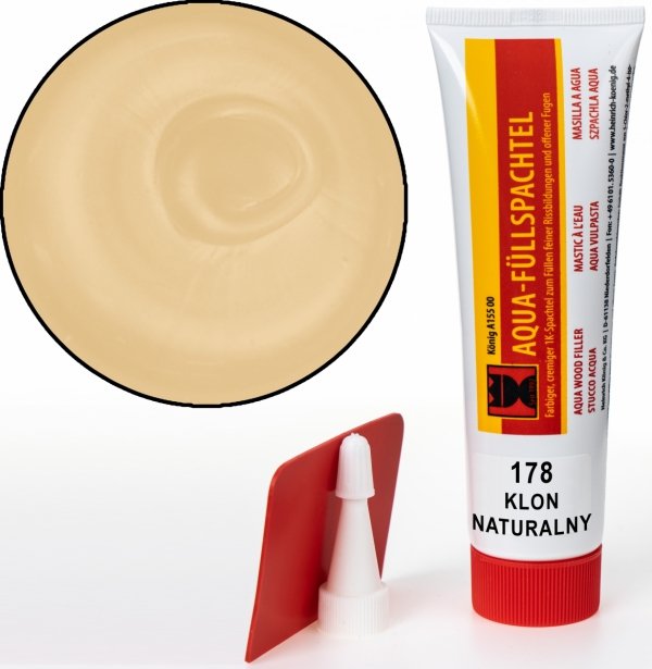 Szpachla AQUA 178 Klon naturalny 150g drewno fornir pcv aluminium metal