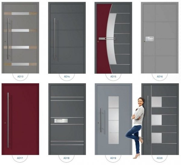 Drzwi wejściowe zewnętrzne Aluprof MB86 wzór AP14