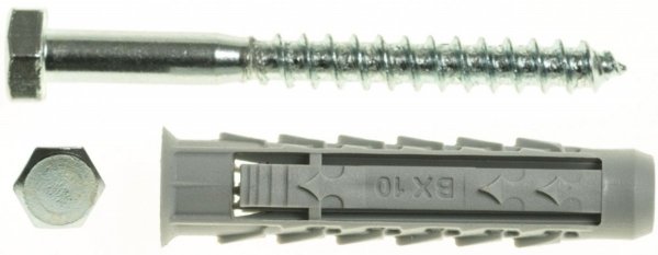 BX10+KL6X60/100 Kołek rozporowy BX+wkręt na klucz