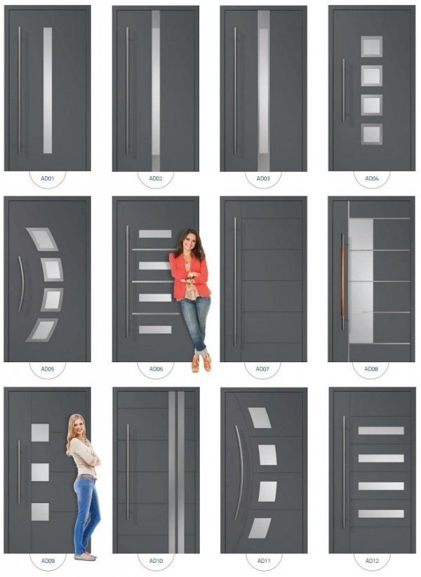 Drzwi wejściowe zewnętrzne Aluprof MB86 wzór AP14