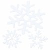 Naklejka Żelowa Biała Śnieżynki KR1402 WZ2 [15szt]