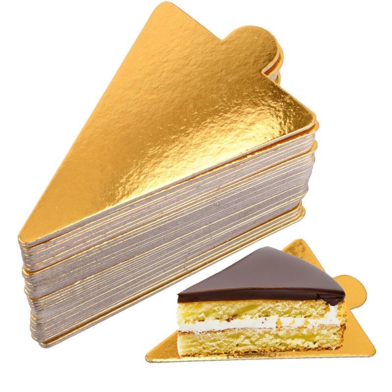 Podkład Pod Tort Mini Porcje Złoto 50szt 12,5x7,5cm [50 kompletów]